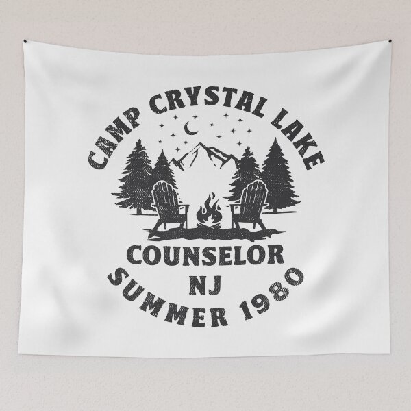 Artikelvorschau, Camp Crystal Lake Freitag der 13. Vintage Jason Horrorfilm Geschenke entworfen und verkauft von TonySpencer.