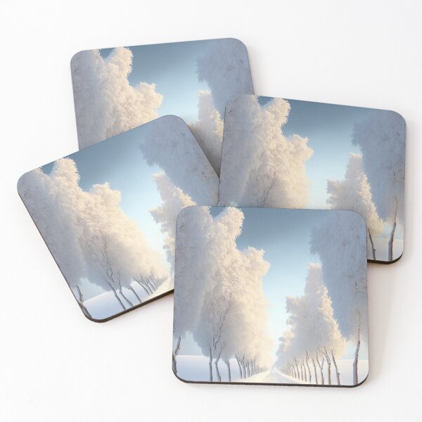 Item preview, White Winter Ways - An almost white and serene winter path in cool sunlight designed and sold by UmagineArts.