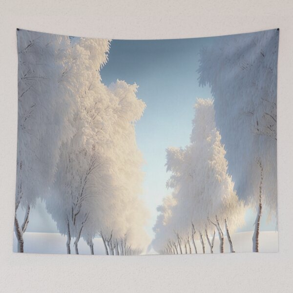 Item preview, White Winter Ways - An almost white and serene winter path in cool sunlight designed and sold by UmagineArts.
