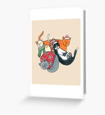 Cute Chrstmas Cats Greeting Card