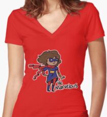 Kamala Khan - Be Marvelous Women's Fitted V-Neck T-Shirt