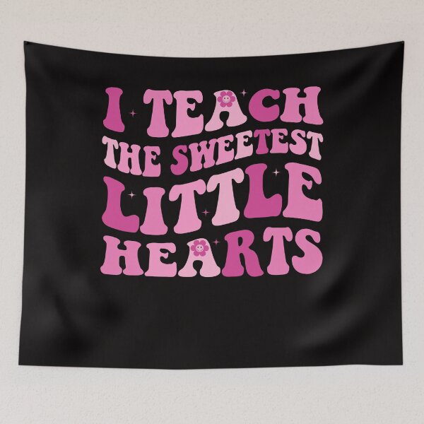Item preview, I Teach The Sweetest Hearts Groovy Teacher Valentine's Day designed and sold by Leader Shirts.