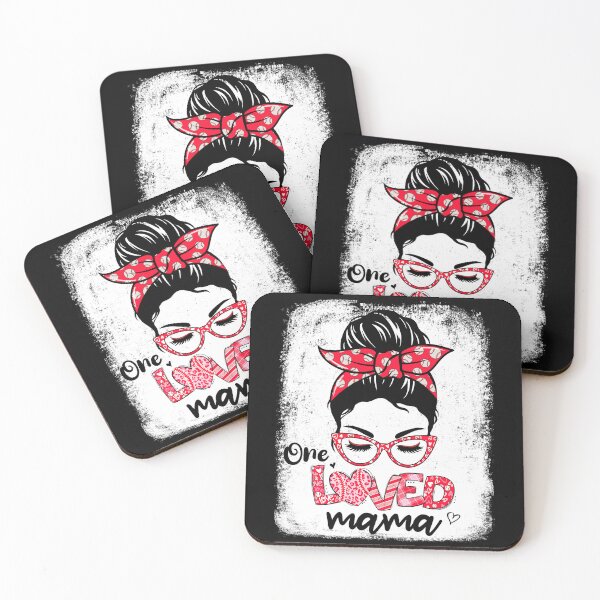 Item preview, Baseball Mom Valentine's Day Messy Bun One Loved baseball mama designed and sold by iliasjeff.