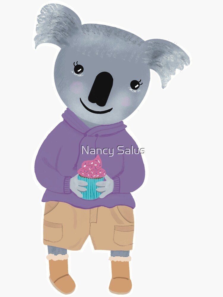 Artwork view, Cupcake Koala designed and sold by Nancy Salus