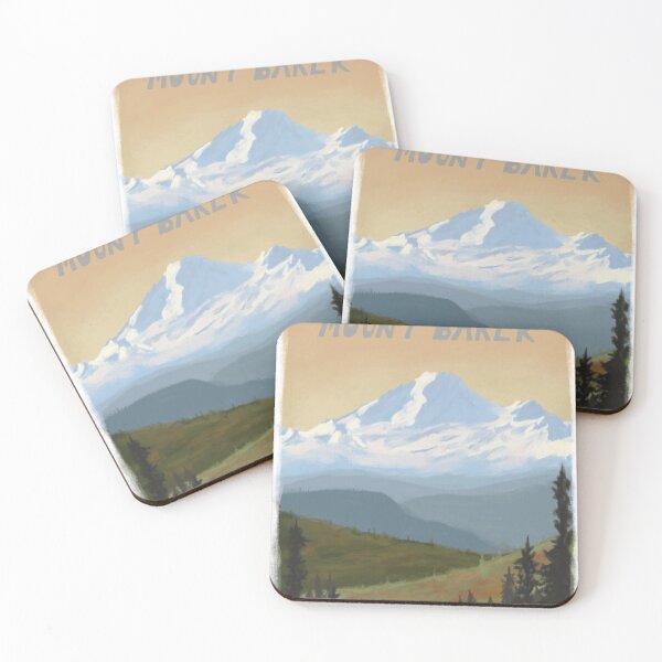 Item preview, Mount Baker with White Border designed and sold by CrowandFern.