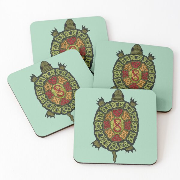 Aperçu de l'œuvre Broderie Tortue Celtique créée et vendue par ingridthecrafty.