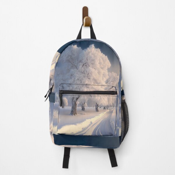Item preview, White Winter Ways - A serene calm winter road in cool sunlight designed and sold by UmagineArts.