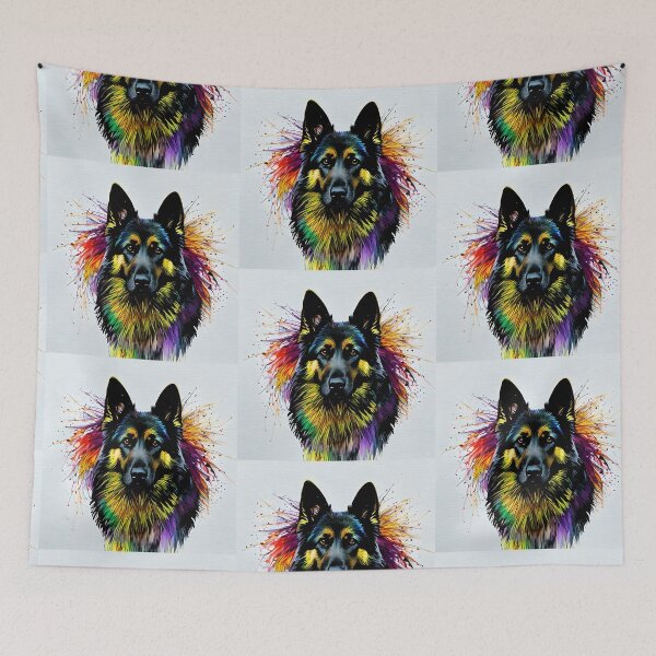 Item preview, German Shepherd painted style | Unique designs for German Shepherd dog lovers designed and sold by Lees Tees.