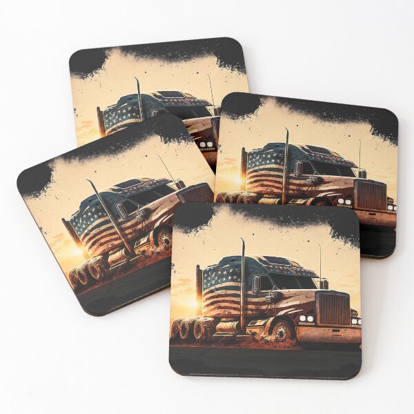 Item preview, American Super Truck Sunset designed and sold by MyFavorTee.
