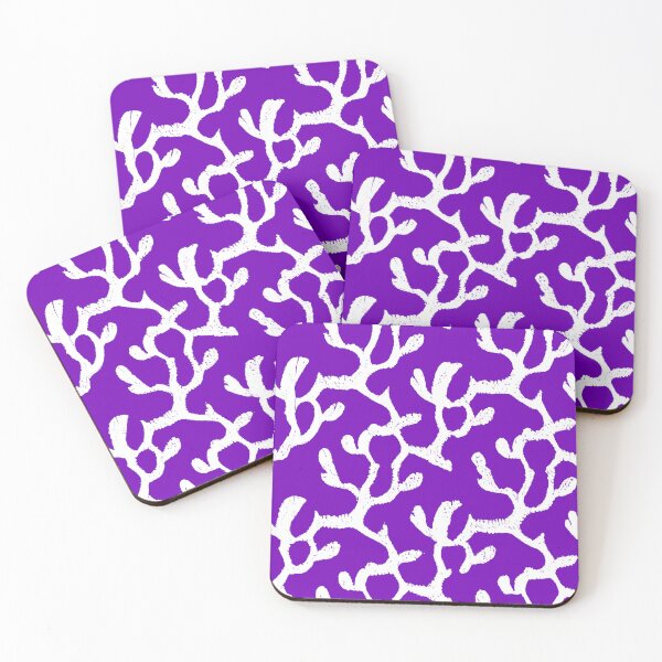 Item preview, White and Purple Abstract Coral Repeating Pattern designed and sold by TMBTM.