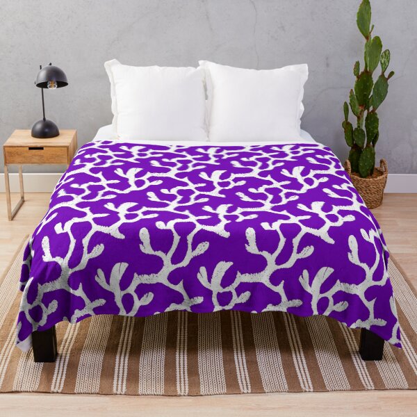 Item preview, White and Purple Abstract Coral Repeating Pattern designed and sold by TMBTM.
