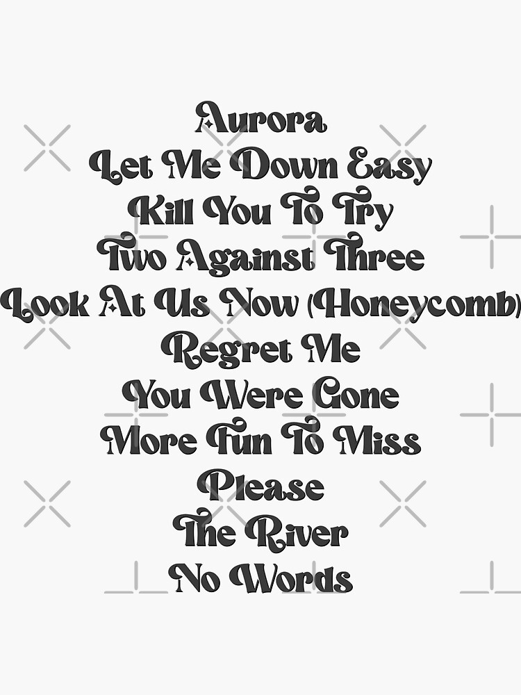 "Aurora Daisy Jones & The Six tracklist tv show" Sticker for Sale by