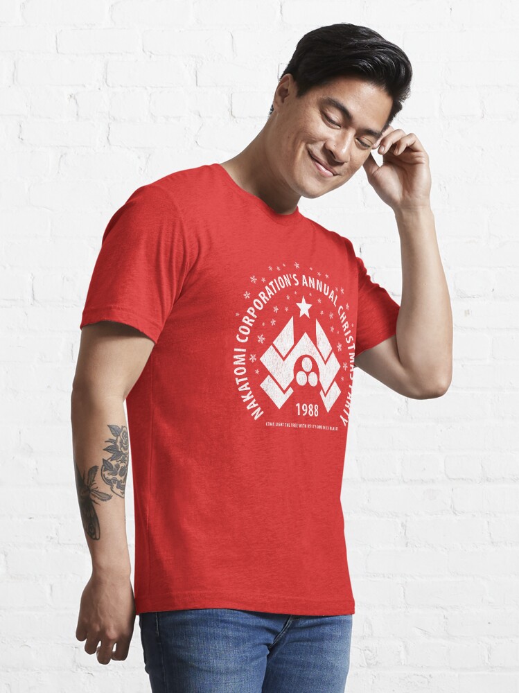 Alternate view of Nakatomi Corporation’s Annual Christmas Party 1988 (aged look) Essential T-Shirt