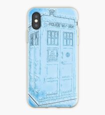 Vinilo o funda para iPhone Cabina de llamadas públicas de la policía