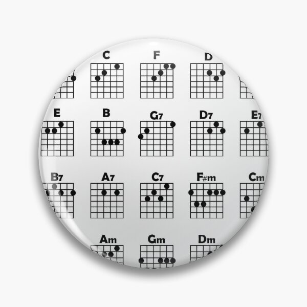 Item preview, 25 Guitar Chords designed and sold by HoneyvilleArt.