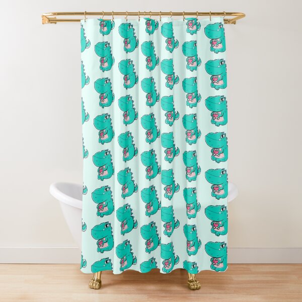 Dino Saurus Love Shower Curtain