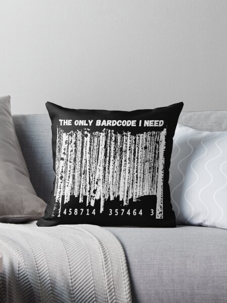 le seul code barre dont j'ai besoin - ecologie - noir coussin