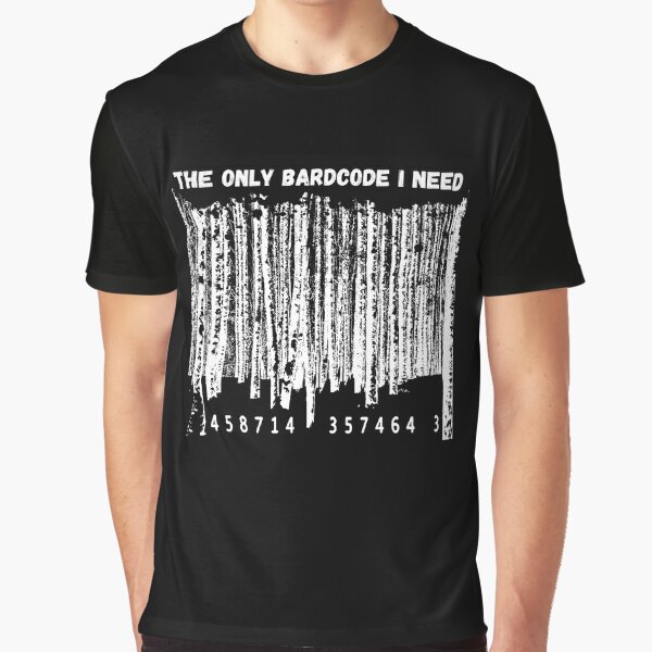 le seul code barre dont j'ai besoin - ecologie - noir t-shirt graphique