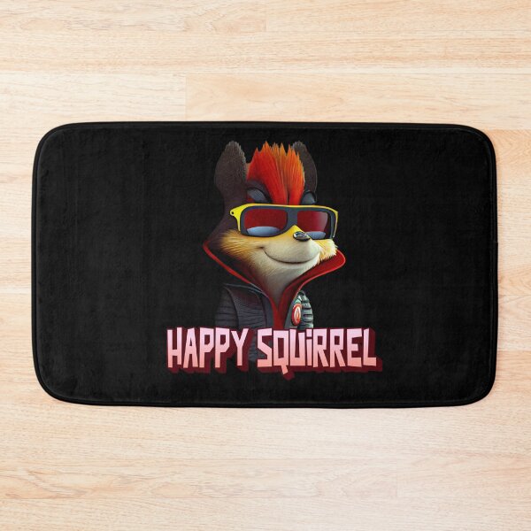 Item preview, Super Cute Cool Punk Squirrel "Happy Squirrel" designed and sold by WackyWorldArt.