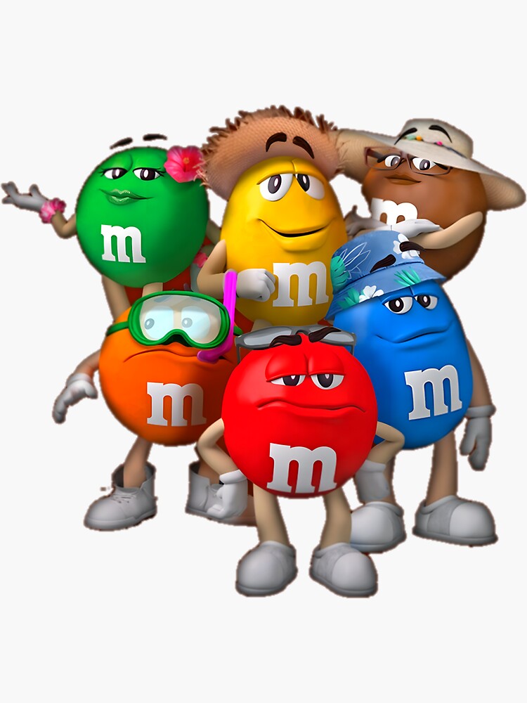 m and ms Sticker for Sale by FATYZA004