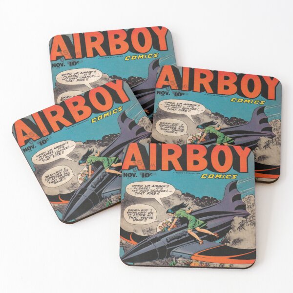 Item preview, AIRBOY Vintage Comics (Lady on wing of plane) designed and sold by ForecastVSN.