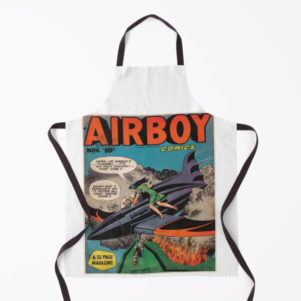 Artikelvorschau, AIRBOY Vintage Comics (Dame auf dem Flügel eines Flugzeugs) entworfen und verkauft von ForecastVSN.