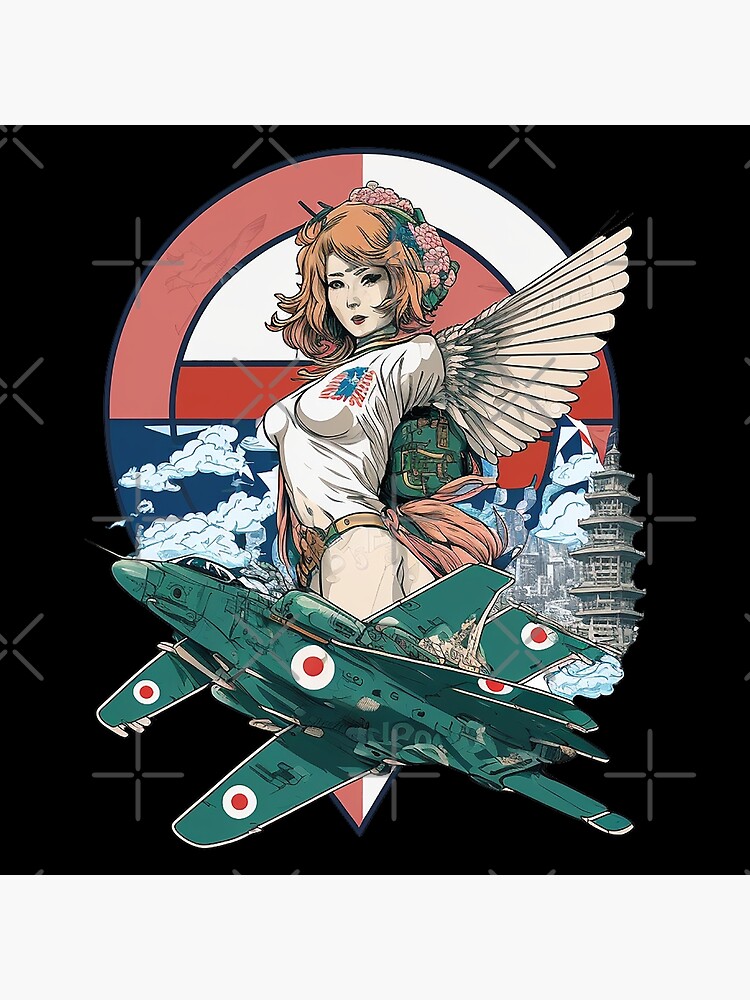 A japanese air force pilot and her manga portrait decal. : r/pics