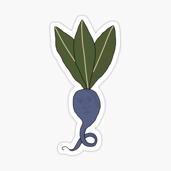Medieval Marginalia - Turnip Guy Sticker