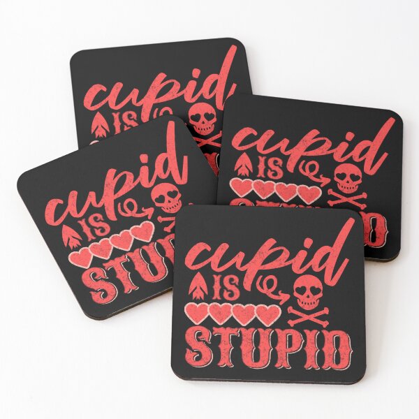 Item preview, Cupid is stupid - Anti-Valentine's designed and sold by EvergreenWhimsy.