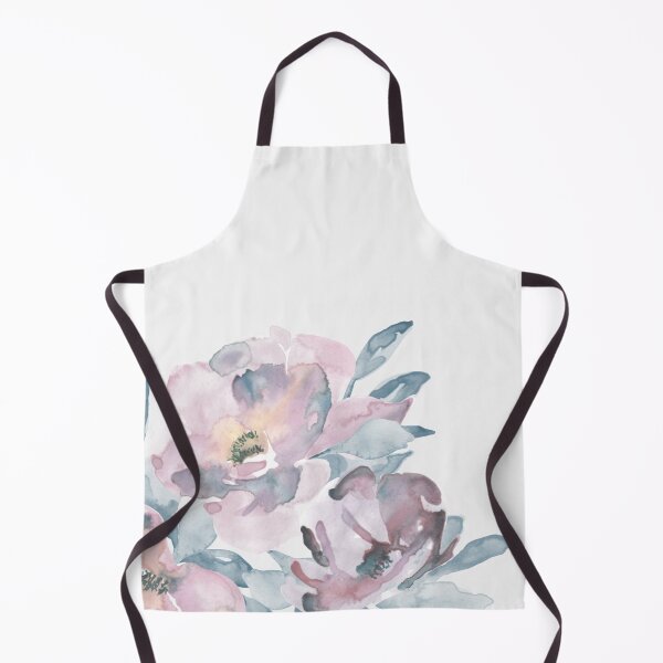 Item preview, Watercolor of pink and purple flowers designed and sold by marufemia.