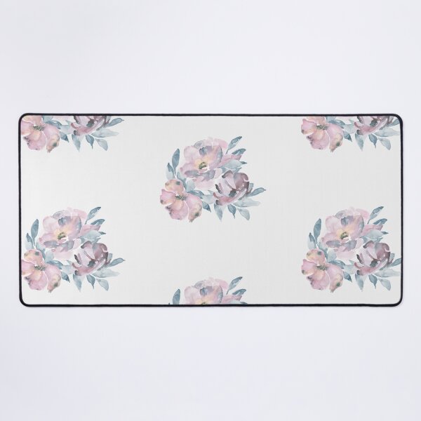 Item preview, Watercolor of pink and purple flowers designed and sold by marufemia.