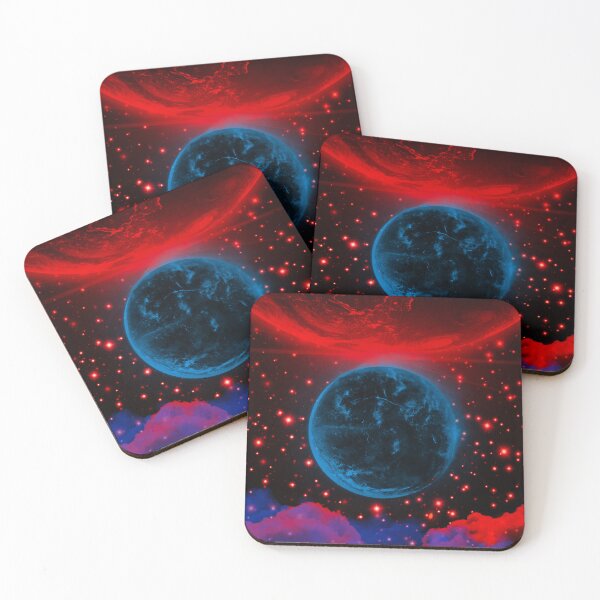 Item preview, red and blue planets designed and sold by Arzu Abbas.