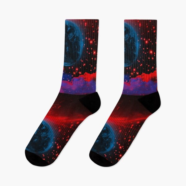 Item preview, red and blue planets designed and sold by Arzu Abbas.