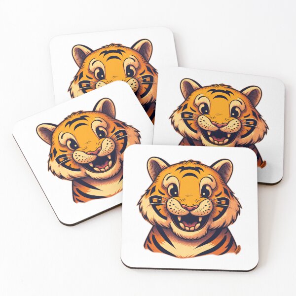Item preview, Cute Happy Tiger designed and sold by Left-Hand-Tree.