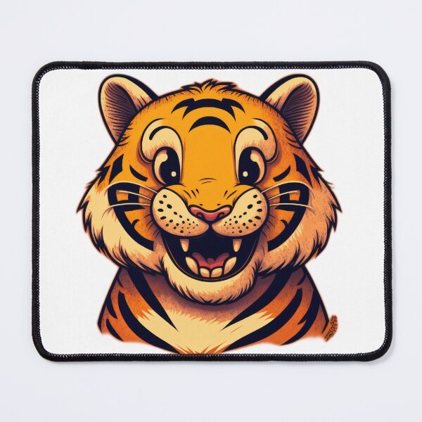 Item preview, Cute Happy Tiger designed and sold by Left-Hand-Tree.