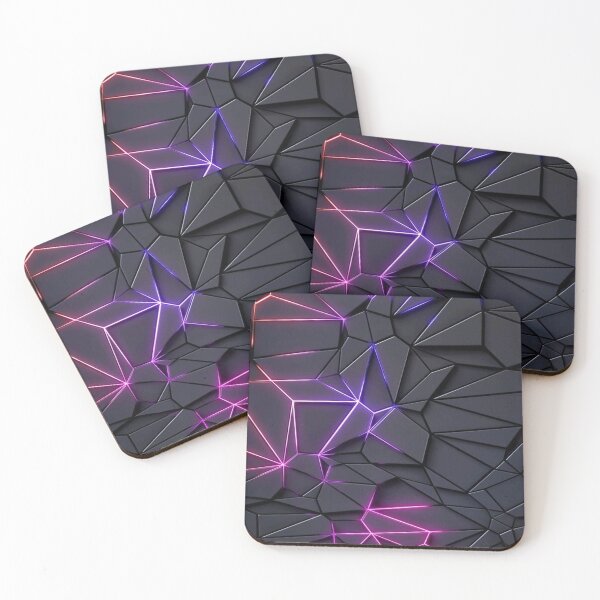 Item preview,  id66-1, Gray Pink Navy Neon shine, three-dimensional, crystal and broken glass, geometric pattern, leon light design, Gray tones, Color Leon lights, broken particle design designed and sold by bcbutika.
