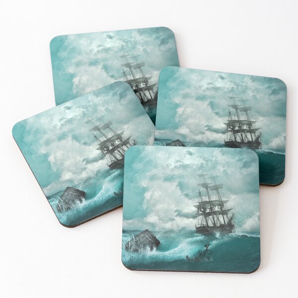 Item preview, Illustration of the ship in the storm, gigantic waves designed and sold by SidhuKeet1.