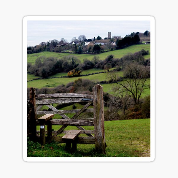 My Village on the Hill Sticker