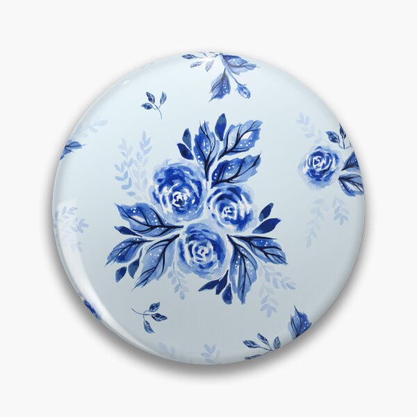 Item preview, Monochromatic Romantic Roses in Blue designed and sold by ElaMilkoDESIGN.