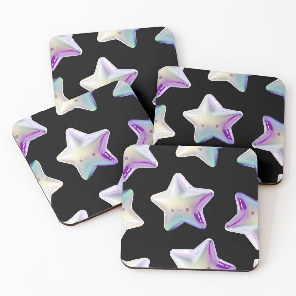 Item preview, Super Cute Iridescent Metallic Star Balloon Pattern designed and sold by thedarkbrook.