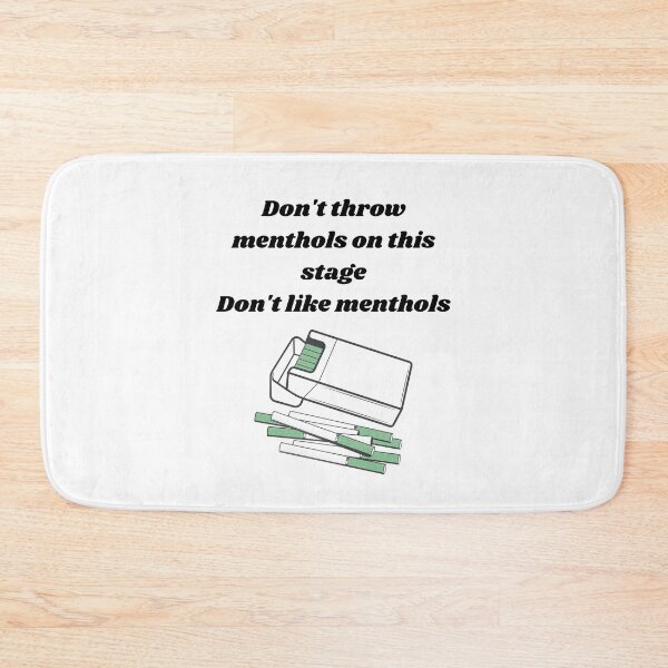 Item preview, Don't Throw Menthols on This Stage Matt Healy designed and sold by Femme Pastel Collective.
