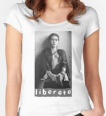 BEFREIEN! Tailliertes Rundhals-Shirt
