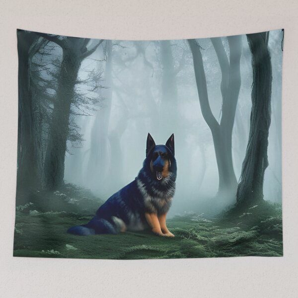 Item preview, German Shepherd in haunted forest. German shepherd mamma. German shepherd momma. designed and sold by Doggymadness.