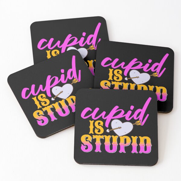 Item preview, Cupid is stupid - Anti-Valentine's designed and sold by EvergreenWhimsy.