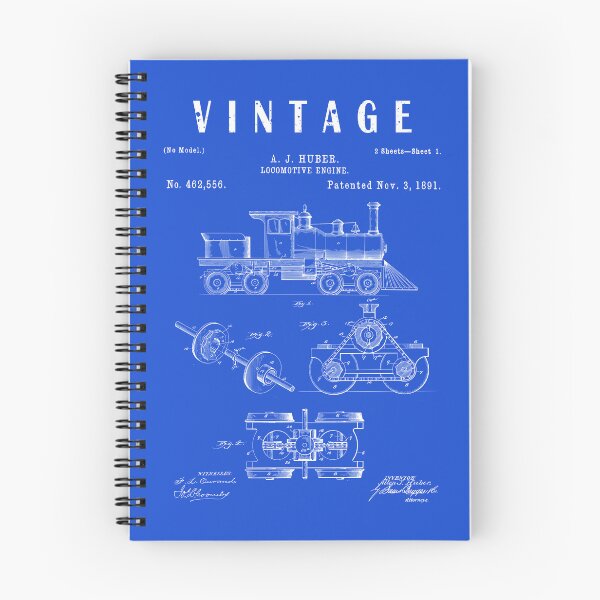 Item preview, Train Locomotive Patent - Vintage Steam Train Art - Steam Train Blueprint Drawing Print designed and sold by ismdesigner.