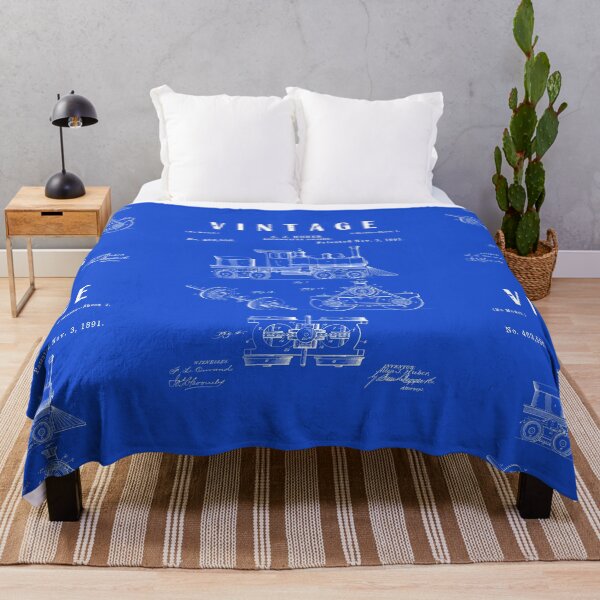 Item preview, Train Locomotive Patent - Vintage Steam Train Art - Steam Train Blueprint Drawing Print designed and sold by ismdesigner.