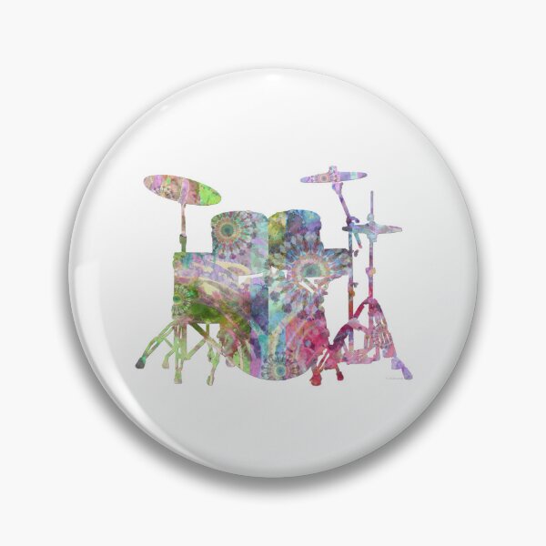 Item preview, Colorful Drum Set Art by Sharon Cummings designed and sold by Sharon Cummings Art.