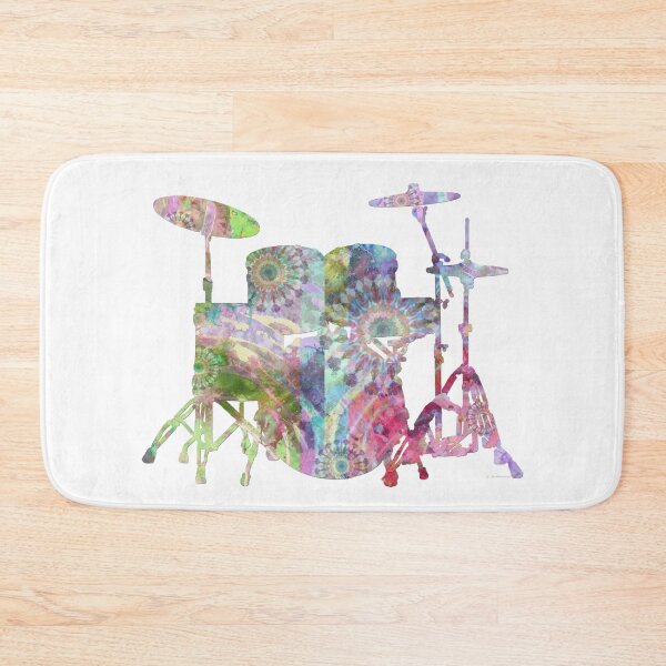 Item preview, Colorful Drum Set Art by Sharon Cummings designed and sold by Sharon Cummings Art.