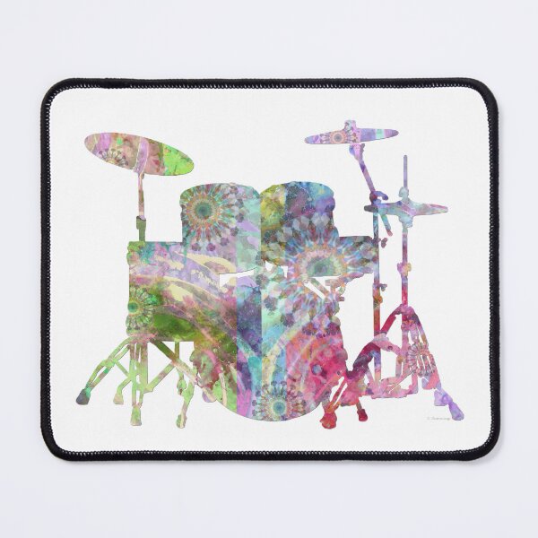Item preview, Colorful Drum Set Art by Sharon Cummings designed and sold by Sharon Cummings Art.