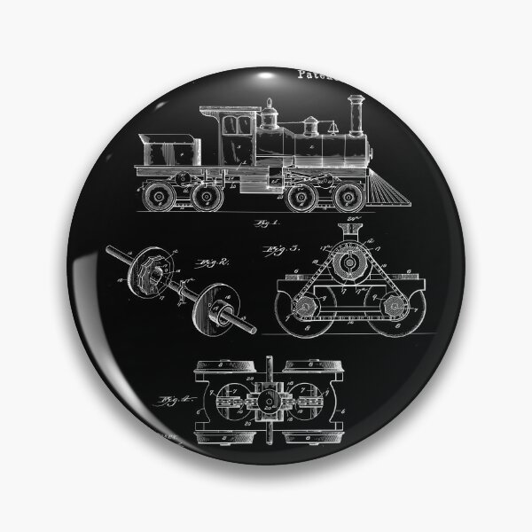 Item preview, Train Locomotive Patent - Vintage Steam Train Art - Steam Train Blueprint Drawing Print designed and sold by ismdesigner.